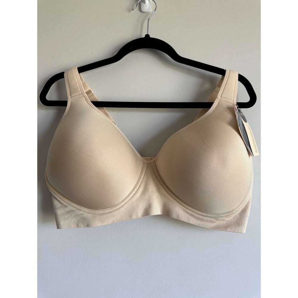 Truekind Daily Comfort Wireless Shaper Bra Beige Nude 3XL New With Extender